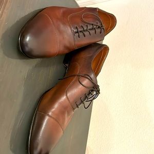 10 D Italian made construction wood and leather leather laces, cognac ,Nordstrom